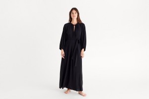 Black Eres Adela Long Women's Dress | YR6417803