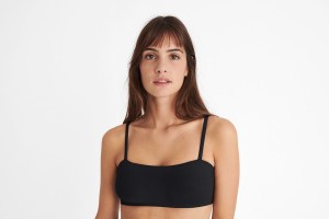 Black Eres Azur Crop Top Women's Bikini Top | JY5971682