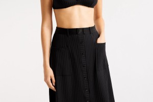 Black Eres Tequila Mid-length Women's Skirt | CE6813752