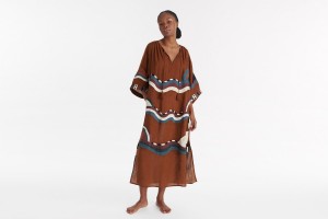 Brown Eres Horizon Long Women's Dress | PM7805492