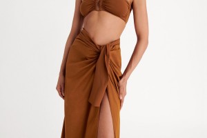 Brown Eres Peplum 2 Long Women's Sarong | EW0714653