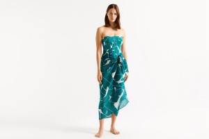 Green Eres Daniela Bananier Imprime Bananiers Jungle Women's Sarong | MD1942678