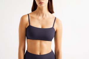 Navy Eres Azur Crop Women's Bikini Top | RT7054639