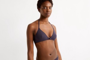 Navy Eres Elena Small Triangle Women's Bikini Top | DZ5432867