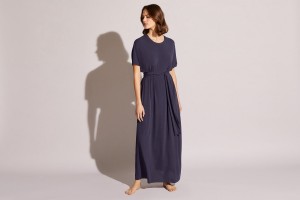 Navy Eres Lana Long Women's Dress | MB4620531