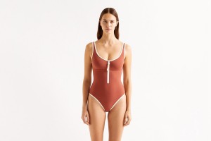 Orange Eres Beatriz Tank/Percale Women's One piece | GQ5349012