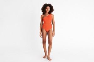 Orange Eres Effigie One-shoulder 24e Women's One piece | ML6458912