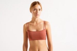 Orange Eres Manioc Crop Top Women's Bikini Top | PO3547620