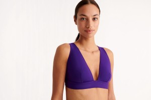 Purple Eres Chrome Full-cup Triangle Women's Bikini Top | EB0873692