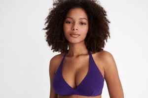 Purple Eres Gang Full-cup Triangle Women's Bikini Top | CH8953721