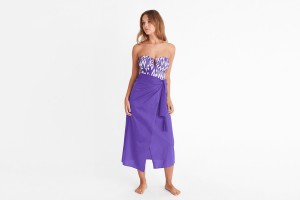 Purple Eres Peplum 2 Long Women's Sarong | AF7628391