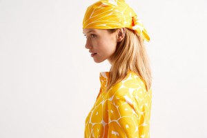 Yellow Eres Soleil Ananas Imprime Ananas Women's Scarf | KG8459732