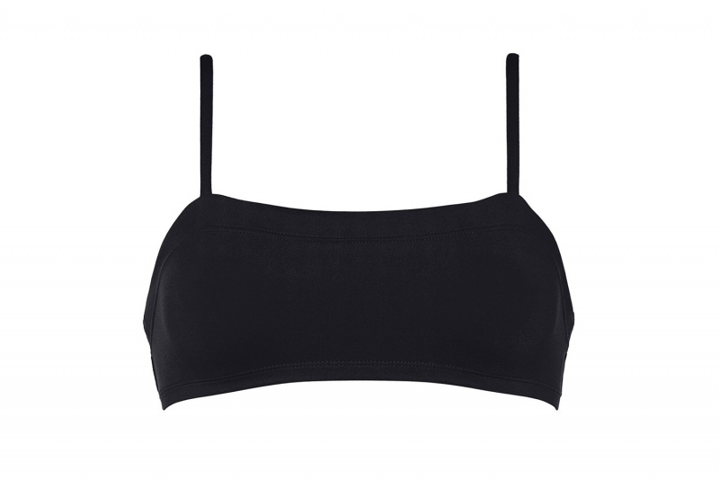 Black Eres Azur Crop Top Women's Bikini Top | JY5971682