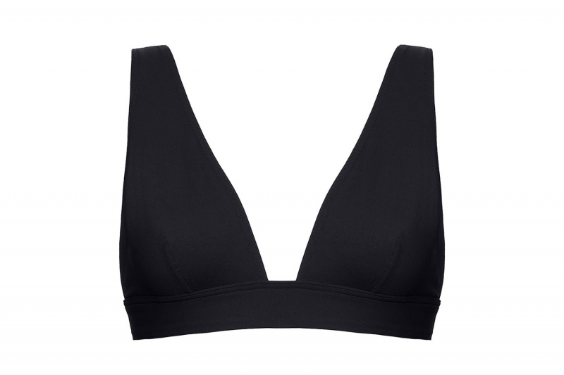 Black Eres Chrome Full-cup Triangle Women's Bikini Top | LH0143287