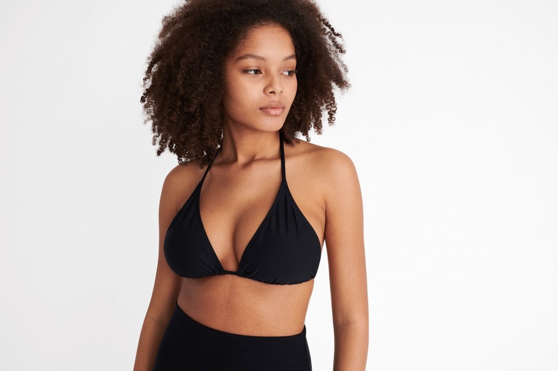 Black Eres Energie Small Triangle Women's Bikini Top | OX6089537