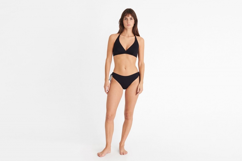 Black Eres Gang Full-cup Triangle Women's Bikini Top | KN2637401