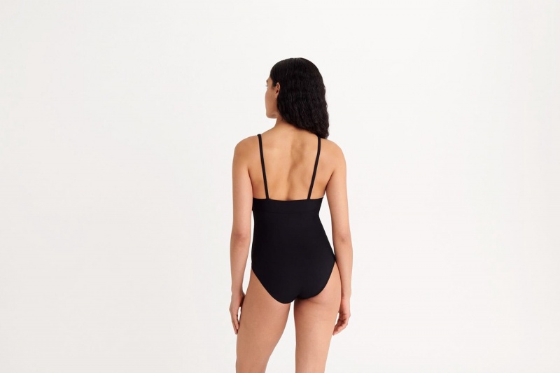 Black Eres Larcin Triangle Women's One piece | VP3795028