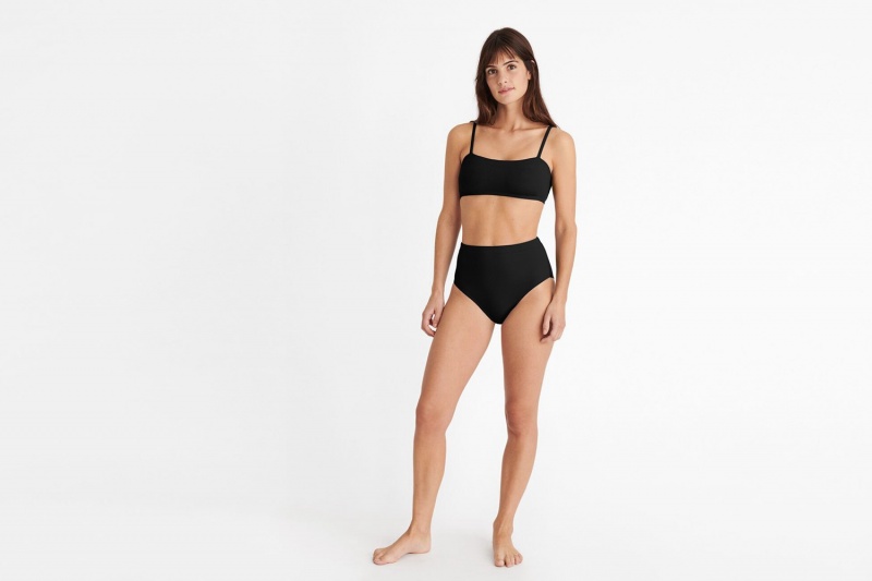 Black Eres Patine High-waisted Bikini Women's Bikini Bottoms | KL9301682