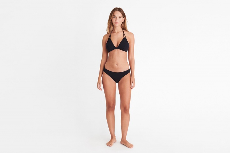 Black Eres Remix Full-cup Triangle Women's Bikini Top | WI7549012