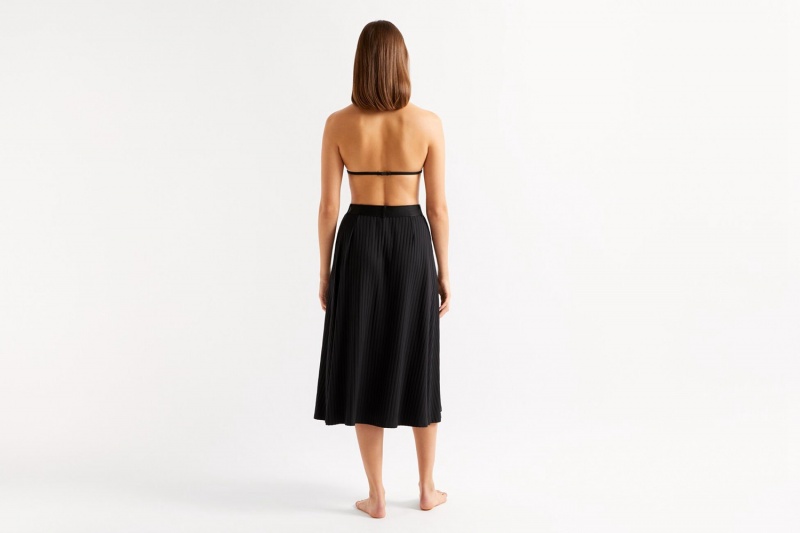 Black Eres Tequila Mid-length Women's Skirt | CE6813752