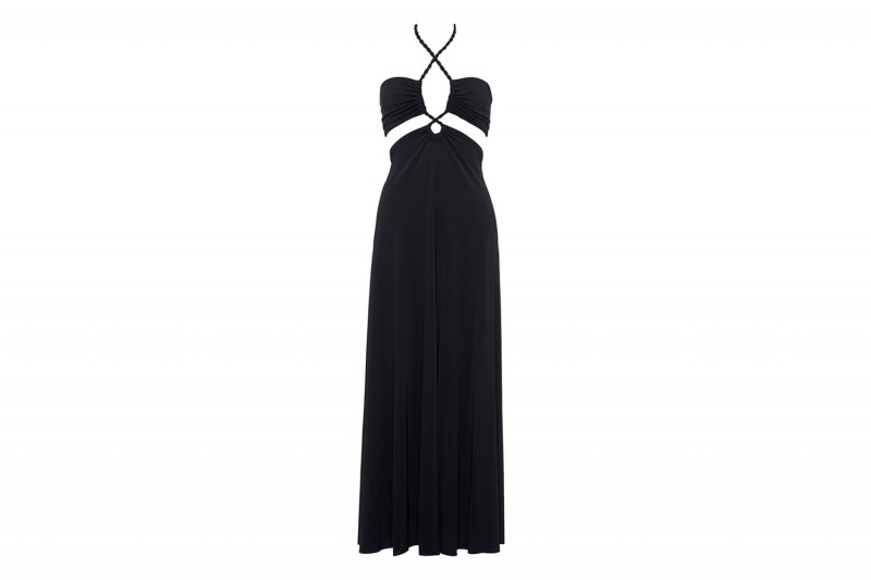 Black Eres Tina Long Women's Dress | QD1269347