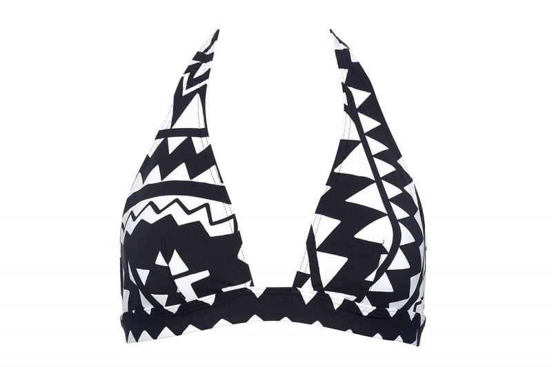 Black / white Eres Pluie Full-cup Triangle Women's Bikini Top | NW6218574