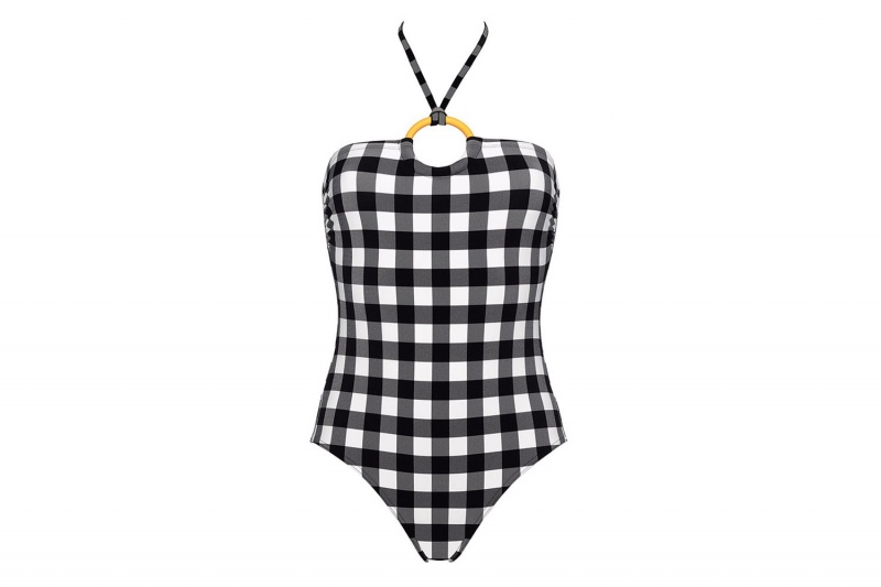 Black / white Eres Sphère Bustier 23h Women's One piece | TY3798201