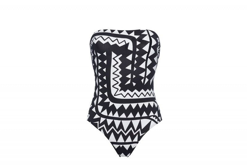 Black / white Eres Totem Bustier Women's One piece | WH6102375