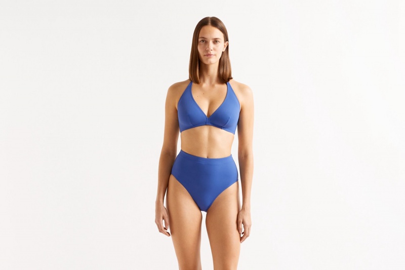 Blue Eres Gang Full-cup Triangle Women's Bikini Top | FC5968710