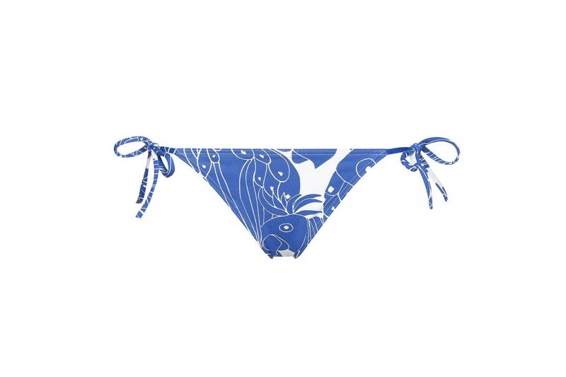 Blue Eres Gerardo Thin Imprime Perroquet Women's Bikini Bottoms | PY6920174