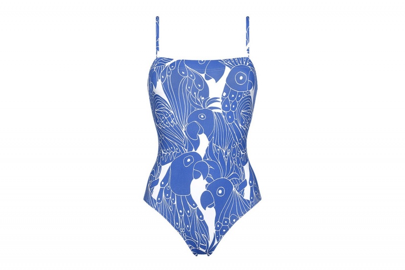 Blue Eres Jaco Tank One-pice Imprime Perroquet Women's One piece | SO5016728