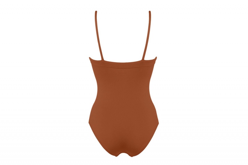 Brown Eres Aquarelle Tank Women's One piece | QO3018956