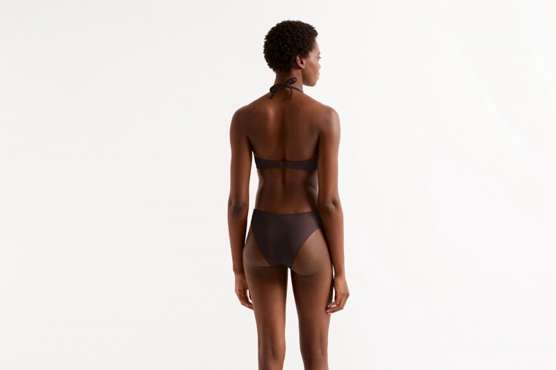 Brown Eres Coulisses High-waisted 23e Women's Bikini Bottoms | RA4795826