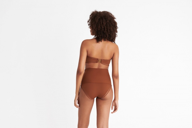 Brown Eres Hit High-waisted Women's Bikini Bottoms | VF5190278