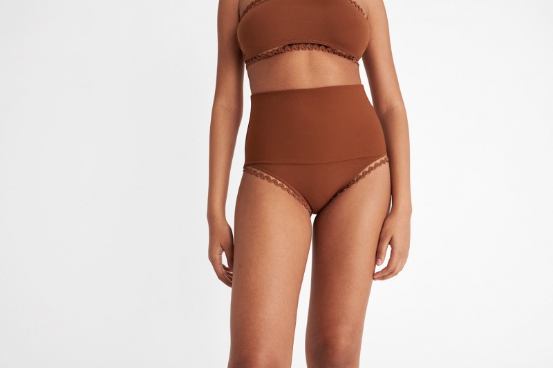 Brown Eres Hit High-waisted Women\'s Bikini Bottoms | VF5190278