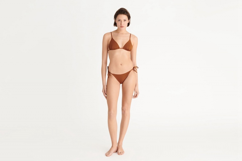 Brown Eres Mouna Small Triangle Women's Bikini Top | ZT3524761