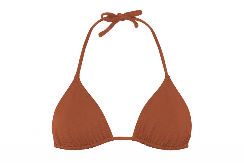 Brown Eres Mouna Small Triangle Women's Bikini Top | ZT3524761