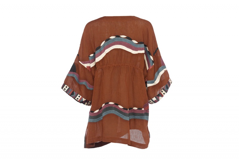 Brown Eres Solar Short Kaftan Women's Sarong | GO5147286