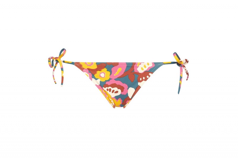 Flower Eres Kaki Thin Imprime Flower Power Women's Bikini Bottoms | PE4521806