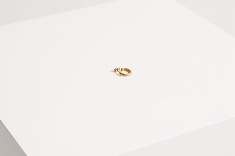 Gold Eres Goossens Hoop Earring Laiton Dore Women's Jewellery | IL9702361