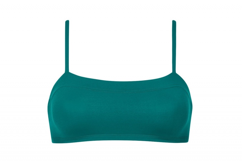 Green Eres Azur Crop Top Jungle 23e Women's Bikini Top | LN9250716