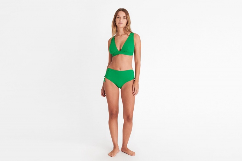 Green Eres Chrome Full-cup Triangle Fou Women's Bikini Top | ZN5693048