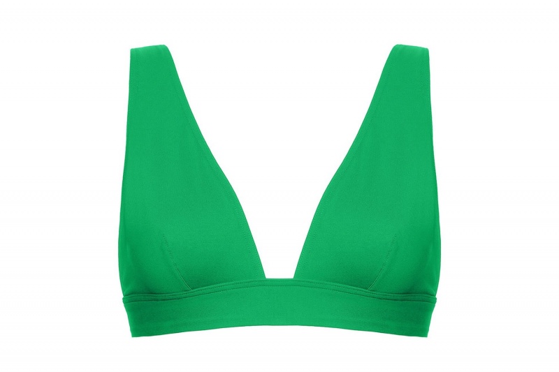 Green Eres Chrome Full-cup Triangle Fou Women's Bikini Top | ZN5693048