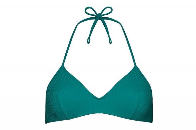 Green Eres Curacao Small Triangle Jungle 23e Women's Bikini Top | PD1830259