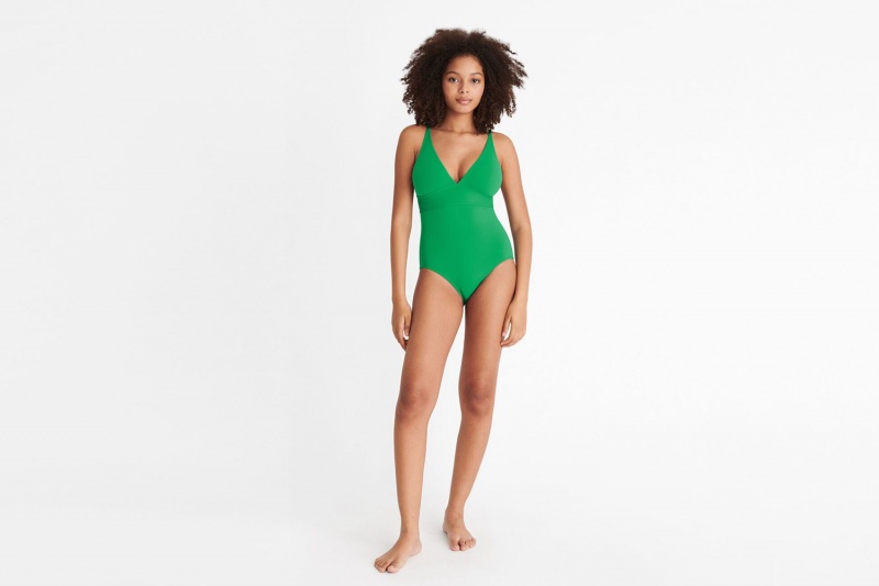 Green Eres Larcin Triangle Fou Women's One piece | DL3160879