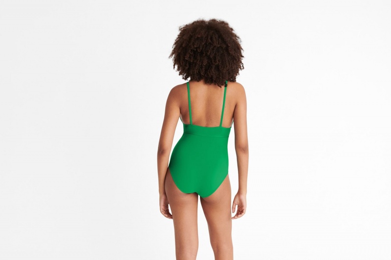 Green Eres Larcin Triangle Fou Women's One piece | DL3160879