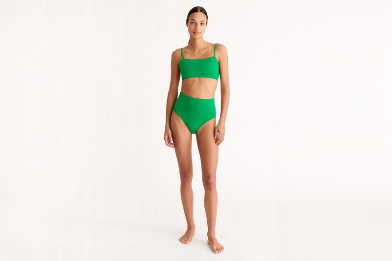 Green Eres Patine High-waisted Bikini Fou Women's Bikini Bottoms | CG9672501