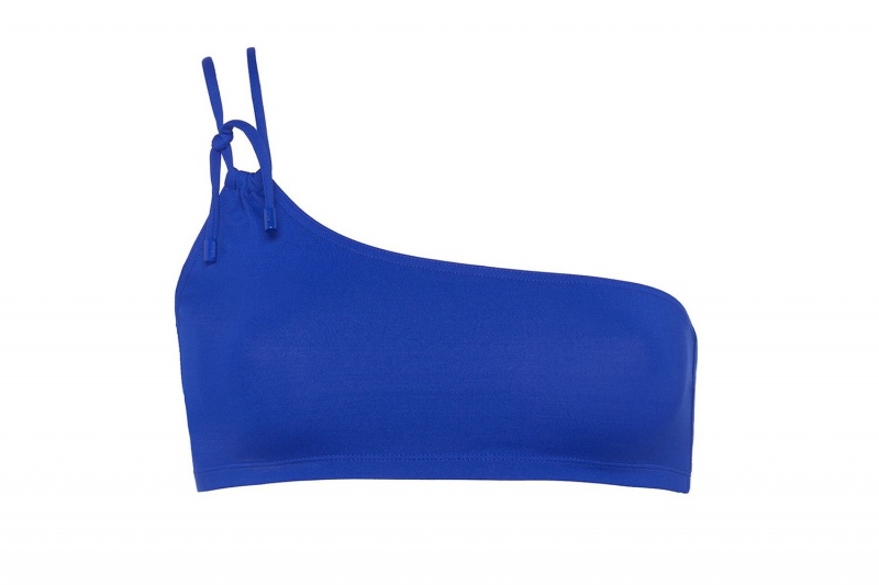 Indigo Eres Bass One-shoulder Crop Top Women's Bikini Top | GE3256087