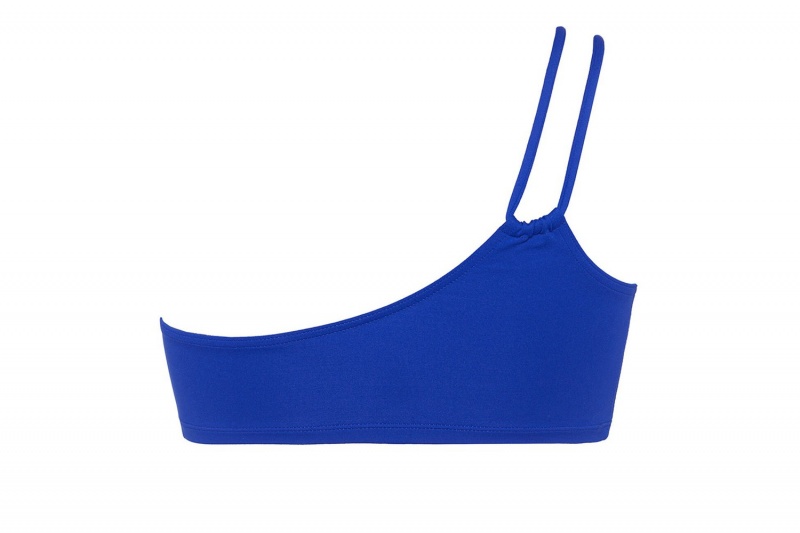 Indigo Eres Bass One-shoulder Crop Top Women's Bikini Top | GE3256087