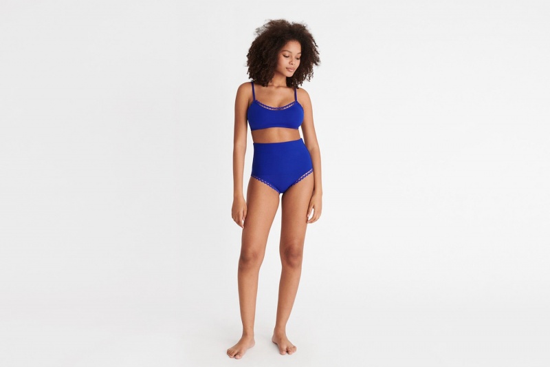 Indigo Eres Move Crop Top Women's Bikini Top | TY3056129